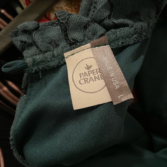 Paper Crane Green Lace Dress - Picture 7 of 7